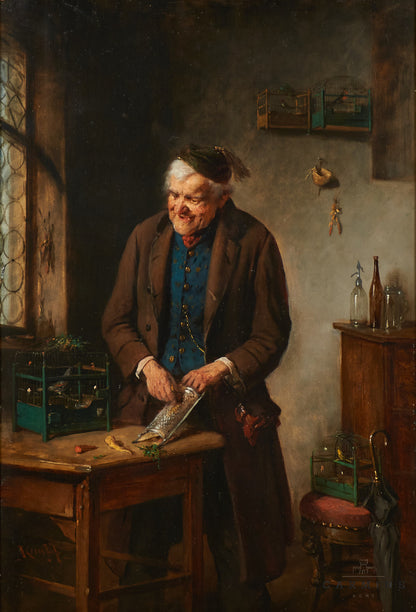 Kern, Hermann (1838-1912) "Der Vogelhändler"