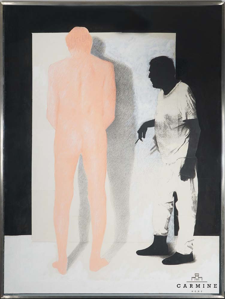 Hofkunst, Alfred (1942-2004) - Selbstportrait, Ölkreide auf Papier auf Leinwand, 2001
