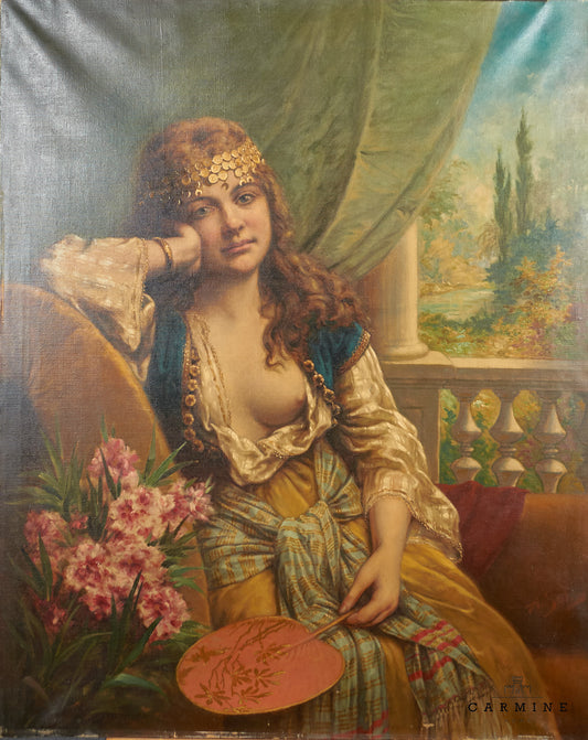 Stevens, Agapit (1848-1917), Mädchen auf Veranda
