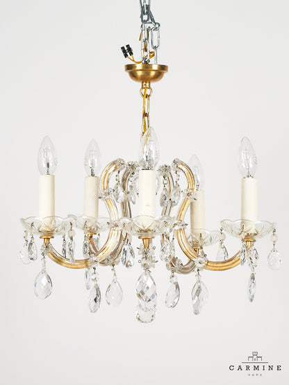 5-flame chandelier "Maria Theresia", 20th century.