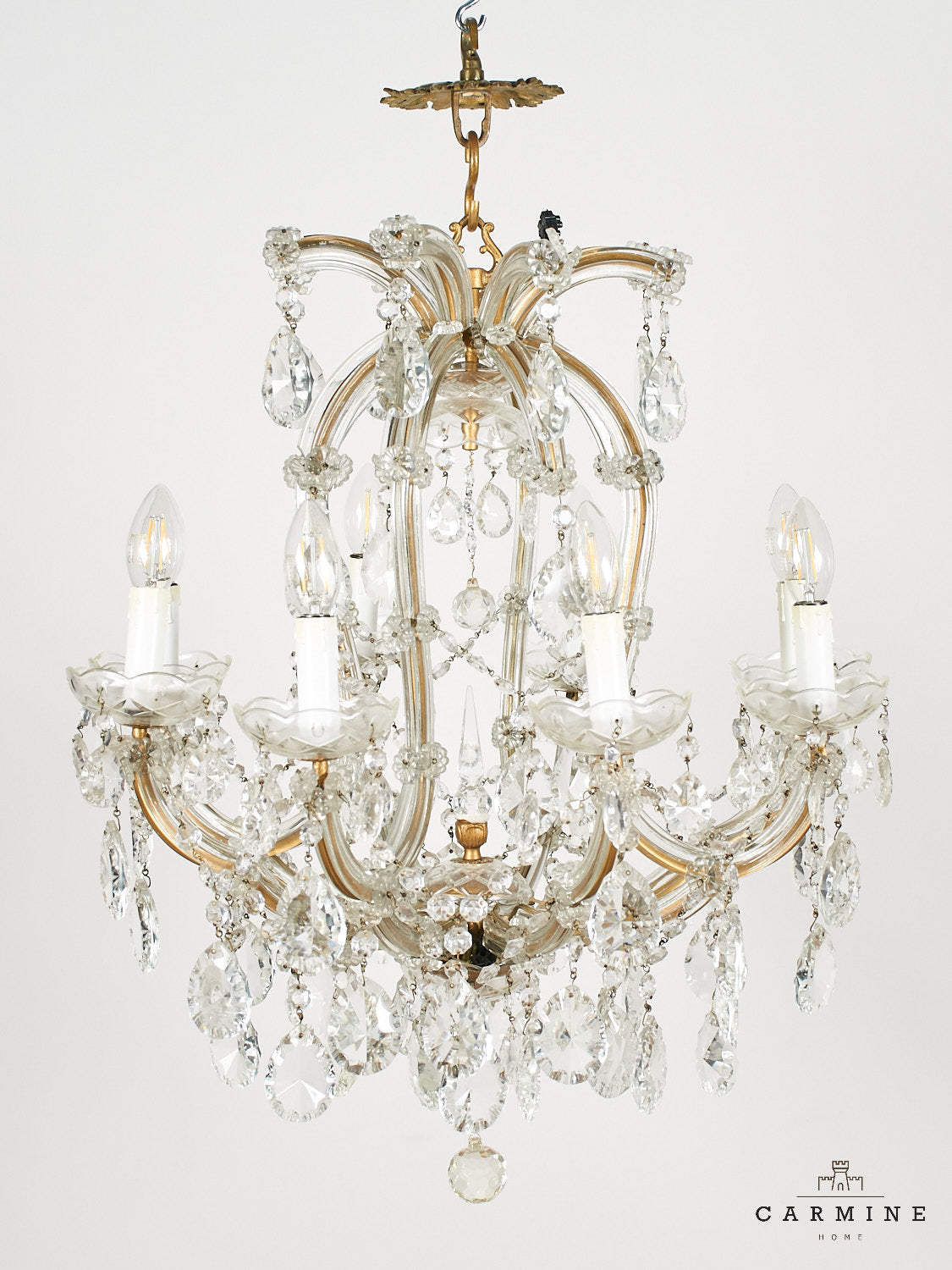 8-flame chandelier "Maria Theresia"