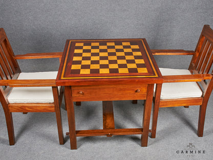 Table d'échecs avec 2 chaises