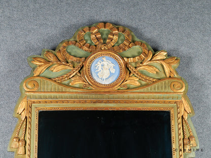 Mirror with wedgewood medallion, 18th century