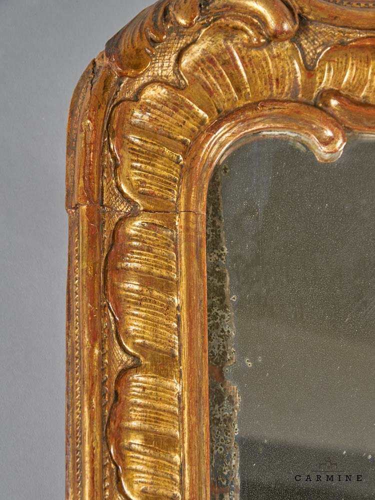 Miroir doré sculpté à la main - Johann Friedrich Funk, Berne vers 1750