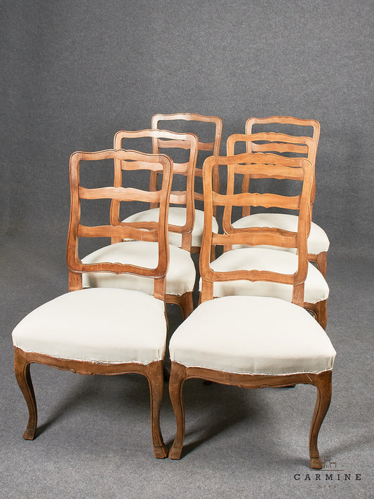 6 Bernese chairs, mid-19th century