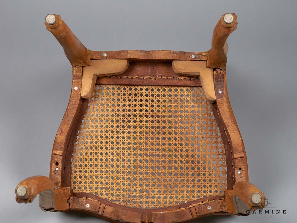 Paire de chaises, probablement Bâle, milieu du XVIIIe siècle - assise et dossier en tissage Jong