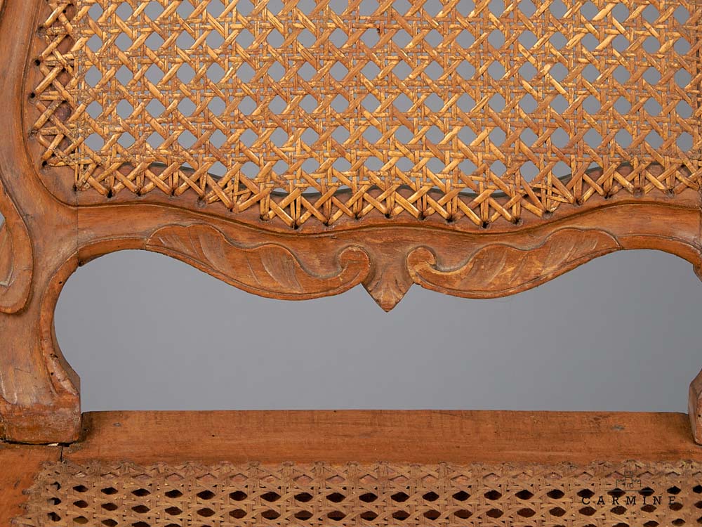 Pair of chairs, probably Basel, mid-18th century - seat and backrest with Jong weave
