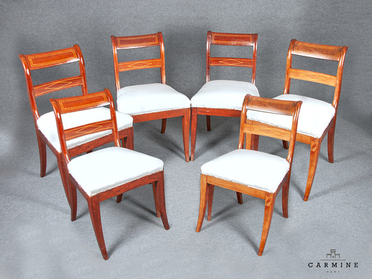 6 chairs, Biedermeier around 1850