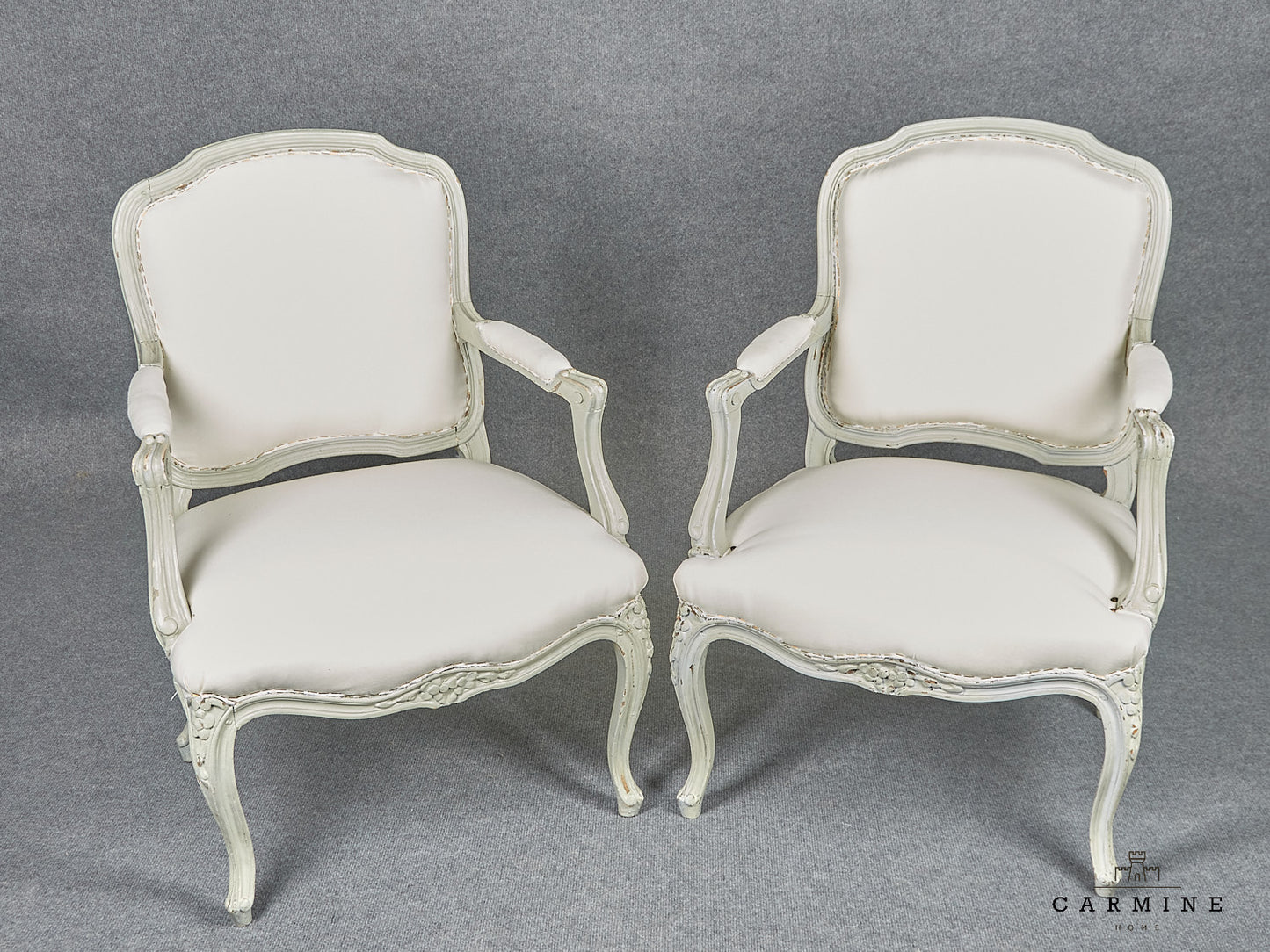 1 pair of armchairs Louis XV