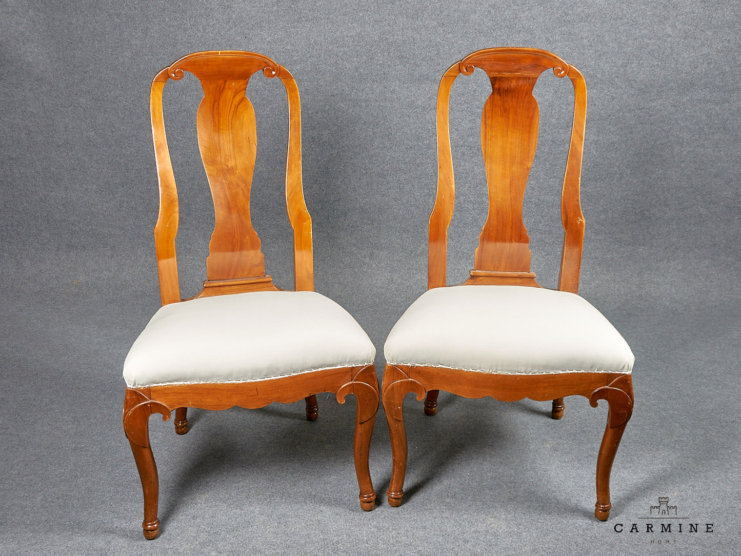 1 pair of Bernese tongue chairs, 18th century