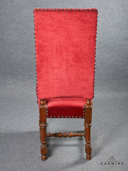Set of 5 red chairs