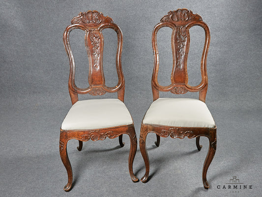 1 paire de chaises bernoises, XVIIIe siècle